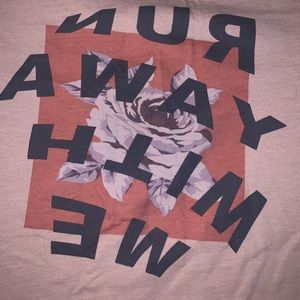 Ninth Hall Runaway With Me Beige Light Pink Baseball Tee